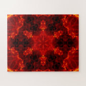 Snowflake Oranje gradiënt Kaleidoscoop Legpuzzel (Horizontaal)