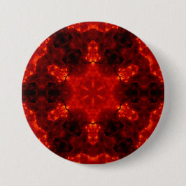 Snowflake Oranje gradiënt Kaleidoscoop Ronde Button 7,6 Cm
