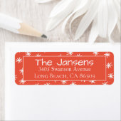 Snowflake Oranje Return Address Label (Insitu)