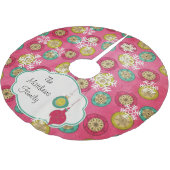  Snowflake Orbs Custom Holiday Tree Skirt Kerstboom Rok (Gekanteld)