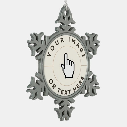 Snowflake Ornament - Aangepast (voeg afbeelding/te (Links)