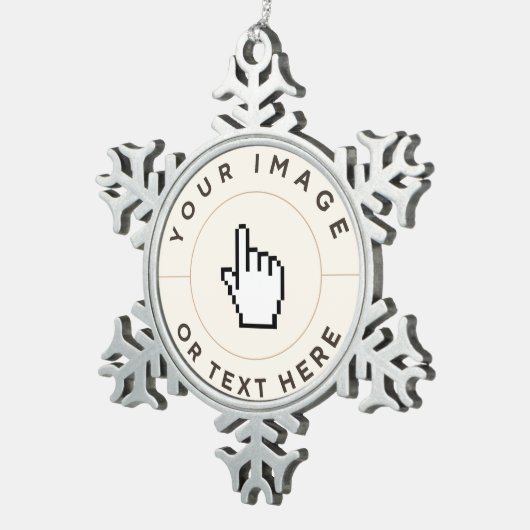Snowflake Ornament - Aangepast (voeg afbeelding/te (Rechts)