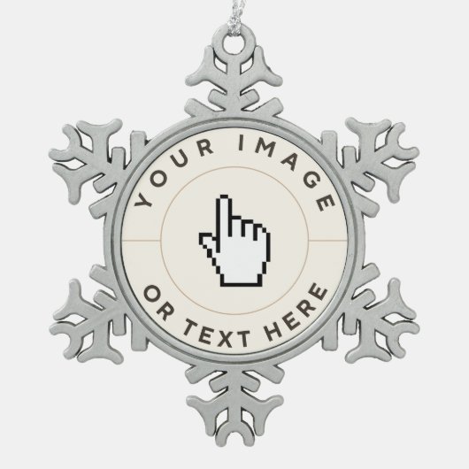 Snowflake Ornament - Aangepast (voeg afbeelding/te (Voorkant)