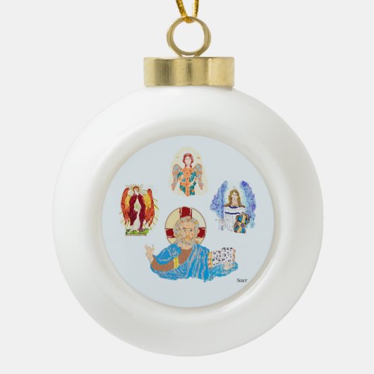 Snowflake ornament Archangels met Christus (Voorkant)