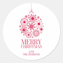 Snowflake Ornament Holiday Merry Kerstmis Sticker