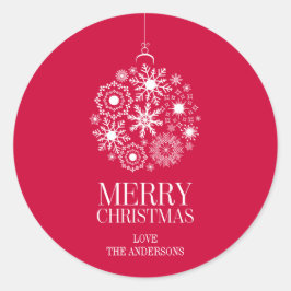 Snowflake Ornament Holiday Merry Kerstmis Sticker