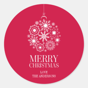 Snowflake Ornament Holiday Merry Kerstmis Sticker