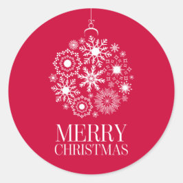 Snowflake Ornament Holiday Merry Kerstmis Sticker