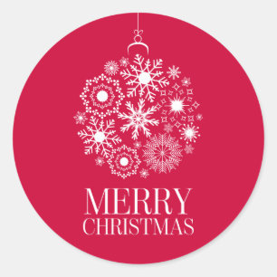 Snowflake Ornament Holiday Merry Kerstmis Sticker