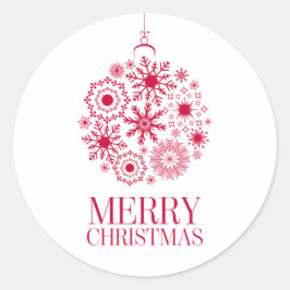 Snowflake Ornament Holiday Merry Kerstmis Sticker