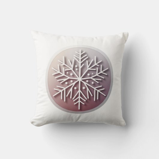 Snowflake Ornament Icon – Winter Holiday Design  Kussen (Voorkant)
