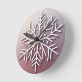 Snowflake Ornament Icon – Winter Holiday Design  Ronde Klok (Hoek)