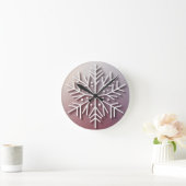 Snowflake Ornament Icon – Winter Holiday Design  Ronde Klok (Huis)