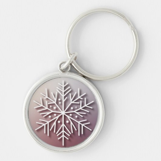 Snowflake Ornament Icon – Winter Holiday Design  Sleutelhanger (Voorkant)