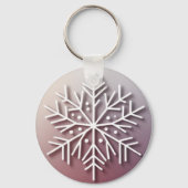 Snowflake Ornament Icon – Winter Holiday Design  Sleutelhanger (Voorkant)