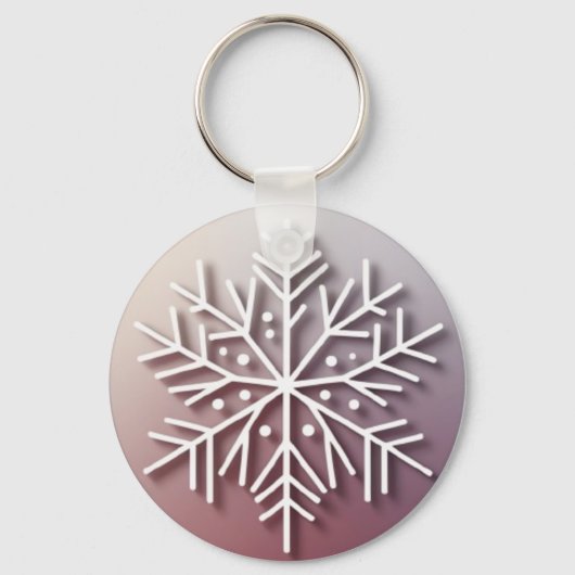 Snowflake Ornament Icon – Winter Holiday Design  Sleutelhanger (Voorkant)