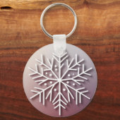 Snowflake Ornament Icon – Winter Holiday Design  Sleutelhanger (Achterkant)