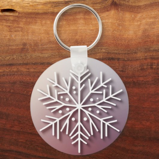 Snowflake Ornament Icon – Winter Holiday Design  Sleutelhanger (Voorkant)