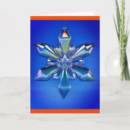 Snowflake Ornament kerstfeestdag blauw Feestdagen Kaart