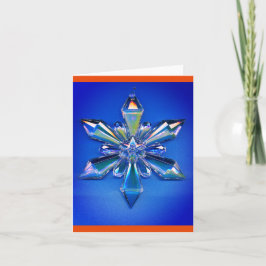 Snowflake Ornament kerstfeestdag blauw Feestdagen Kaart