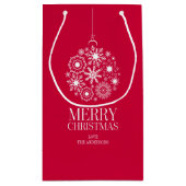 Snowflake Ornament Merry kerstcadeau Klein Cadeauzakje (Achterkant)