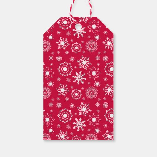 Snowflake Ornament Merry kerstcadeau Label Cadeaulabel (Achterkant)