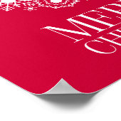 Snowflake Ornament Merry Kerstfeestay Poster (Hoek)