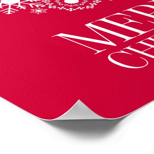 Snowflake Ornament Merry Kerstfeestay Poster (Hoek)