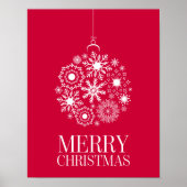Snowflake Ornament Merry Kerstfeestay Poster (Voorkant)
