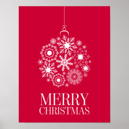 Snowflake Ornament Merry Kerstfeestay Poster