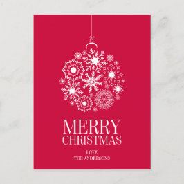 Snowflake Ornament Merry Kerstmis Briefkaart