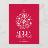 Snowflake Ornament Merry Kerstmis Briefkaart (Voorkant)
