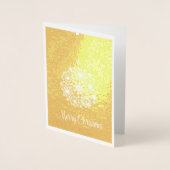 Snowflake Ornament Merry Kerstmis Folie Kaart (Voorkant)