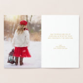 Snowflake Ornament Merry Kerstmis Folie Kaart (Binnen)