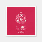 Snowflake Ornament Merry-kerstpapieren servetten (Voorkant)