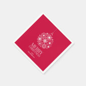 Snowflake Ornament Merry-kerstpapieren servetten (Hoek)