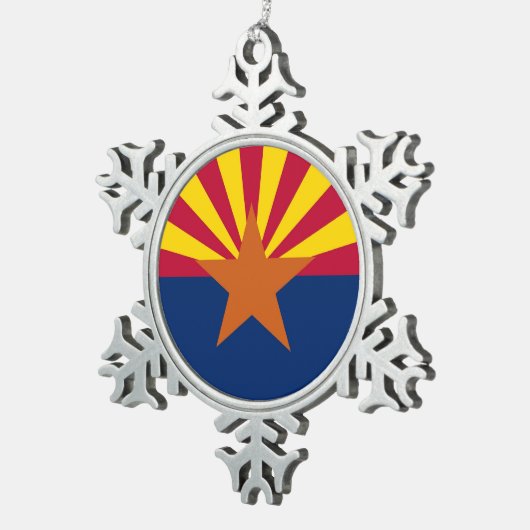 Snowflake Ornament met Arizona Flag (Rechts)