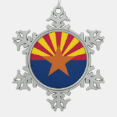 Snowflake Ornament met Arizona Flag (Voorkant)