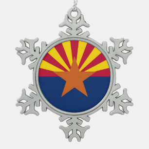 Snowflake Ornament met Arizona Flag