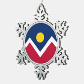 Snowflake Ornament met Denver City Flag (Rechts)