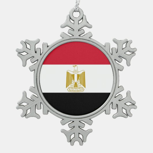 Snowflake Ornament met Egyptische vlag (Voorkant)