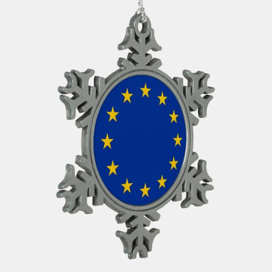 Snowflake Ornament met EU-vlag (Links)