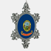 Snowflake Ornament met Idaho Flag (Links)