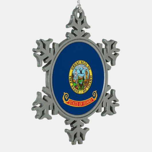 Snowflake Ornament met Idaho Flag (Links)