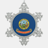 Snowflake Ornament met Idaho Flag (Voorkant)