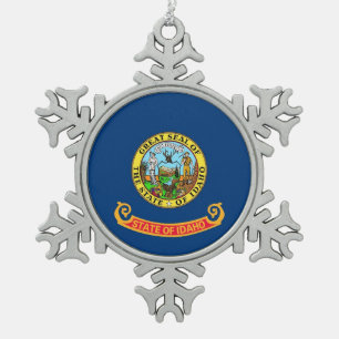 Snowflake Ornament met Idaho Flag