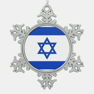Snowflake Ornament met Israëlische vlag