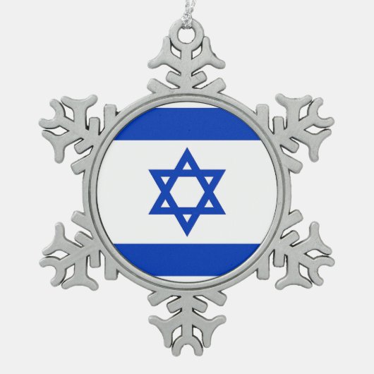 Snowflake Ornament met Israëlische vlag (Voorkant)