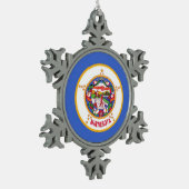 Snowflake Ornament met Minnesota Flag (Links)