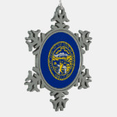 Snowflake Ornament met Nebraska Flag (Links)